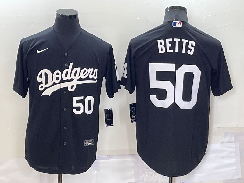 Men Los Angeles Dodgers #50 Betts Black Inversion Nike 2022 MLB Jerseys->los angeles dodgers->MLB Jersey